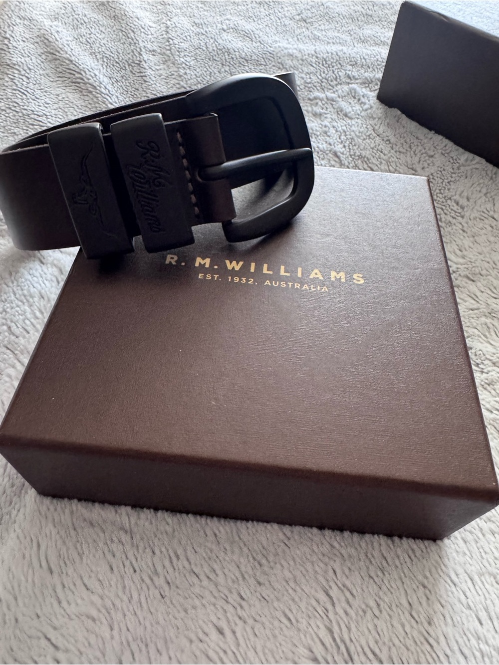 R.M. Williams Brown Cowhide Leather Belt